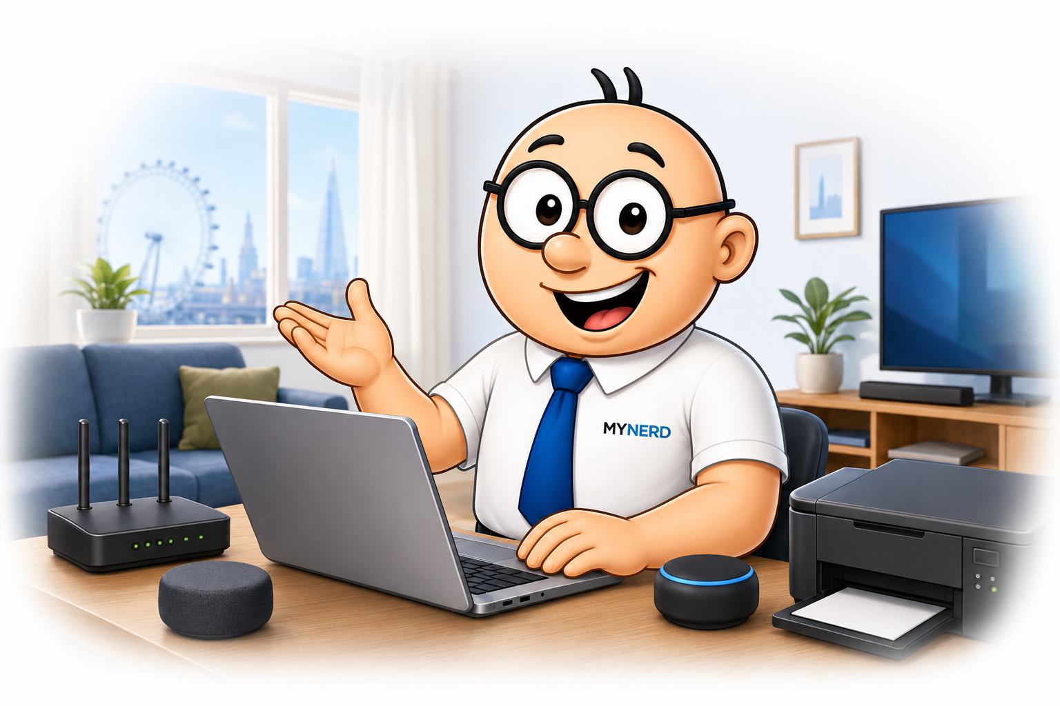 MyNerd engineer providing friendly home IT support